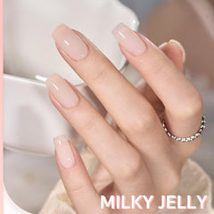 GAOY Milky Jelly Nude sheer white shade for clean nude manicures