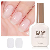 GAOY Milky White gel polish bottle ready for an at home manicure.