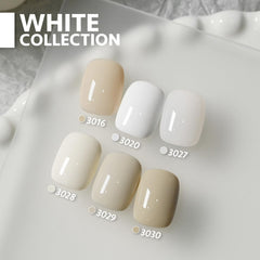 GAOY milky white gel bottles show jelly texture for durable nails.