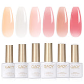GAOY Milky White Jelly Nude packaging close-up for easy home manicure setup.