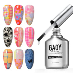 GAOY nail foil glue bottle for easy, precise application and strong adhesion.