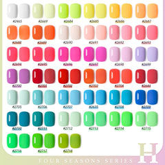 GAOY neon color swatch display showing vivid shades for quick shade matching.