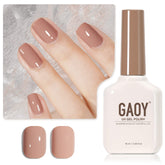 GAOY Nude Brown gel nail polish bottle for at-home manicure with lasting color