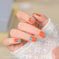 GAOY orange gel nail polish color swatch displaying rich orange tone.