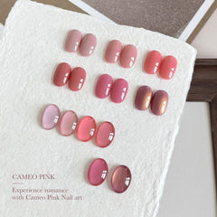 GAOY pink gel nails glossy finish with top coat option for shine or matte
