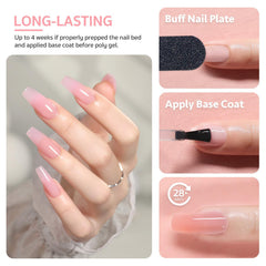 GAOY Poly Gel UV cure 60s for fast set and dry nails