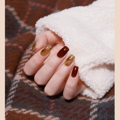 GAOY Pumpkin gel polish swatch for warm harvest nails.