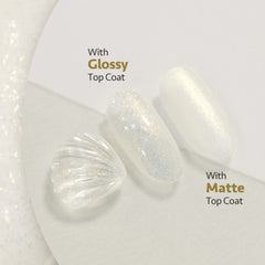 GAOY Shimmer Gel Nail Polish swatch collection shows jelly glitter finish options.