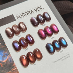GAOY six glitter holographic gel colors displayed for versatile nail art