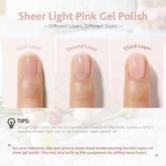 GAOY swatch shows jelly milky white peach shade.