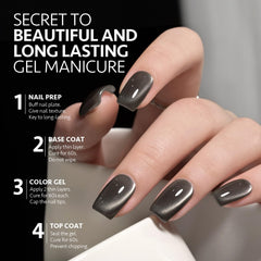 GAOY UV gel polish cures in about 60 seconds for quick at-home use.