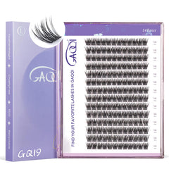 GAQQI GQ19 wispy lash clusters in D curl for natural daily lift.