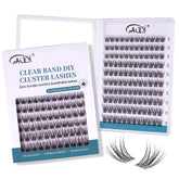 GAQQI Lash Clusters with a clear band for a seamless natural finish.