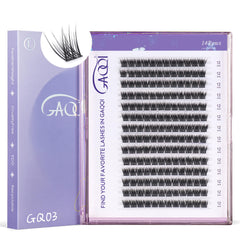 GAQQI GQ03 12mm C curl lash clusters for daily natural enhancement