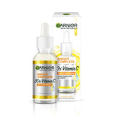Garnier Bright Complete Vitamin C Booster bottle promotes vibrant, even-toned skin.