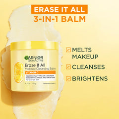 Garnier Erase It All Balm massaged on skin to melt makeup