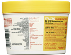 Garnier Fructis Banana Hair Food texture appears light and fast-absorbing.