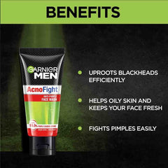 Garnier Men Acno Fight used daily scene suggesting refreshed skin.