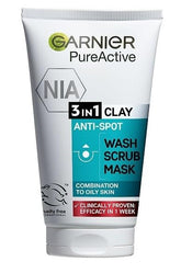 Garnier Pure Active 3in1 wash bottle for daily cleansing and shine control.
