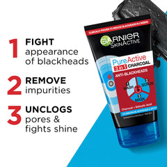 Garnier Skin Active Pure Active Charcoal Mask deeply purifies pores for a mattified finish.