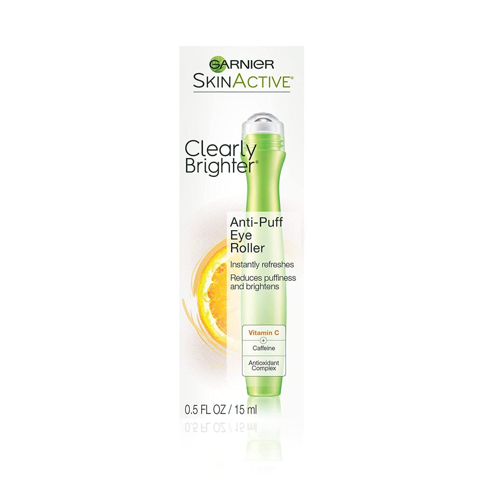Garnier SkinActive eye roller with cooling action reduces puffiness around the eyes.