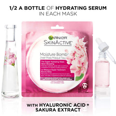 Garnier Sakura glow sheet mask brightens and illuminates the complexion.