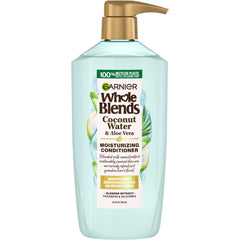 Garnier Whole Blends Coconut Water & Aloe Vera bottle front for refreshed normal hair
