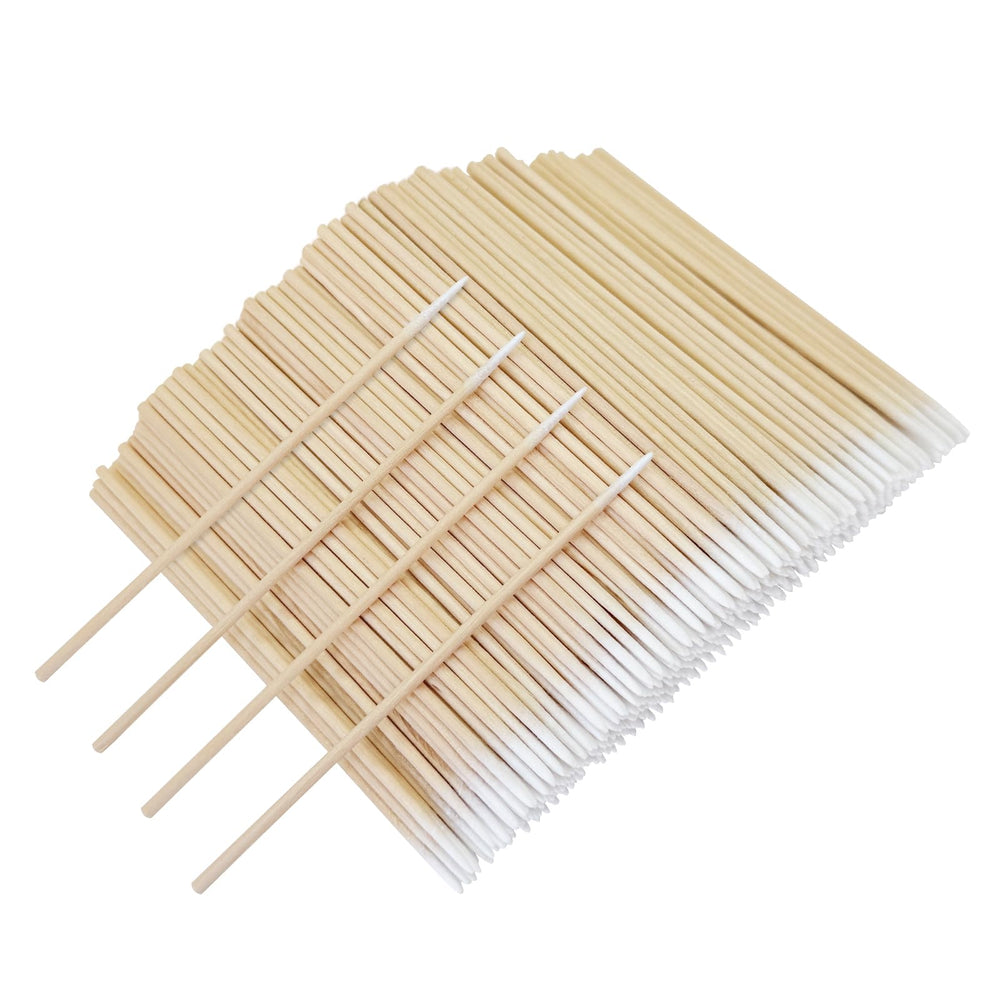 Garrelett pointed cotton swabs with fine tips for precise makeup detailing.