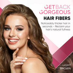 Dispense GBG Hair Fibers by tapping the bottle over thinning areas