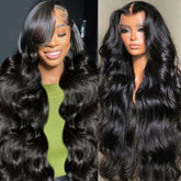 GBUN 13x6 lace front wig in natural color with body wave for versatile styling