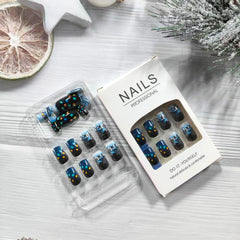GCSQW square nails with colorful lanterns for a festive home manicure