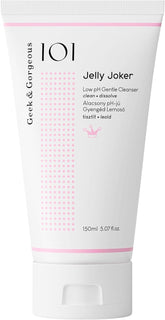 Geek & Gorgeous Jelly Joker bottle top view showing simple, gentle cleansing design for daily use.