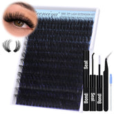 Geeneiya 100D lash clusters kit contents for easy at home DIY extensions