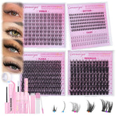 Geeneiya Bottom & Fairy Fan lash clusters for customizable at-home eye definition.