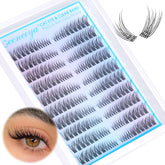 Geeneiya clear-band lash clusters create a wispy cat-eye look with light comfort for daily wear