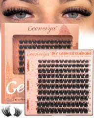 Geeneiya Fluffy Lash Clusters 8-16mm tray delivers natural 3D volume for everyday glam.