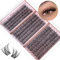 Geeneiya medium lash clusters with C curl for natural 12-14-16mm look