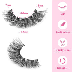 Geeneiya wispy 15mm lashes for subtle volume and effortless application