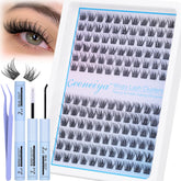 Geeneiya wispy lash clusters 10-12mm blend naturally with real lashes for everyday wear