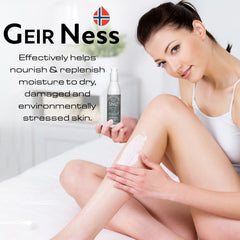 Geir Ness Norsk Sno cream texture closeup showing non-greasy finish.