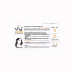 Geisha White bar texture detail highlighting a creamy formula with kojic acid and papaya extract.