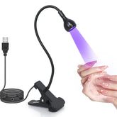 Geisofu UV nail lamp with flexible gooseneck for precise gel curing at any angle.