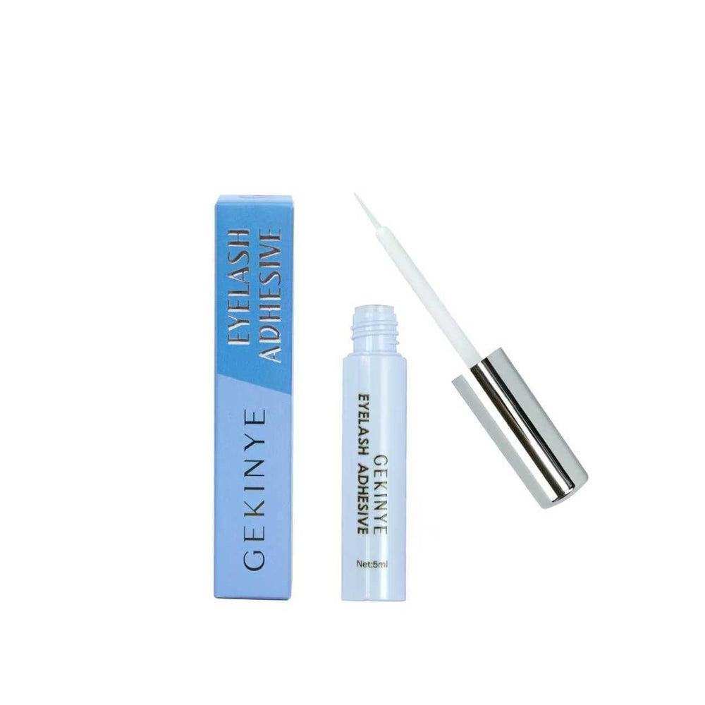 Gekinye lash glue with clear finish and precision brush.