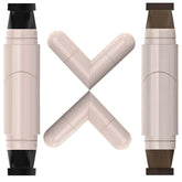 2 Pcs Gel Eyeliner Pencil Set with foldable stamp for precise wing tips.