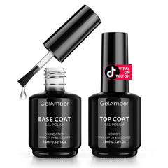 GELAMBER base coat bottle for strong adhesion and smooth nail prep