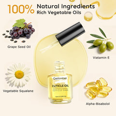 GELAMBER top coat 15ml bottle provides a durable, high shine finish