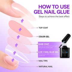 gelike ec builder gel helps shape and strengthen natural nails.