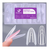 Gelike EC sandwich dual forms show top and bottom molds for precise nail extensions.