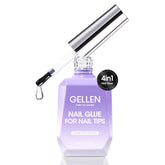 GELLEN 4in1 nail glue tips in action for secure tip adhesion