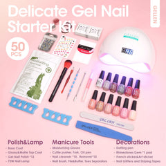 GELLEN 72W LED nail lamp open design for fast, even curing at home
